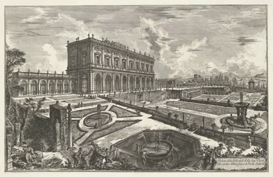 Villa Albani te Rom Udsigt over Villa dell