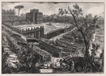 Villa Panfili uden for Porta San Pancrazio (Villa Pamphilj uden for Porta San Pancrazio), fra Vedute di Roma (Udsigt over Rom)