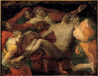 Pieta-maleri af Giambattista di Jacopo Rossi dit Rosso Fiorentino (1494-1540) 1530-1535 Søn 1,27x1,63 m