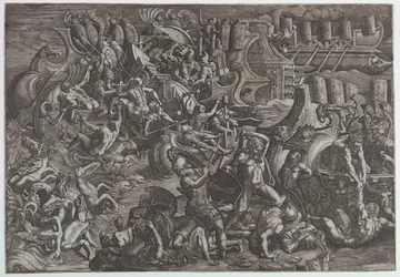 Søkamp mellem grækere og trojanske heste