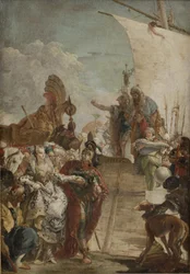 Antonius fører Kleopatra om bord