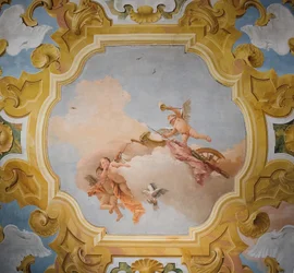 Loftet i Orlando Furiosos værelse i Palazzina, 1757