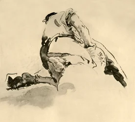 Knælende figur set bagfra, midten af det 18. århundrede, 1928