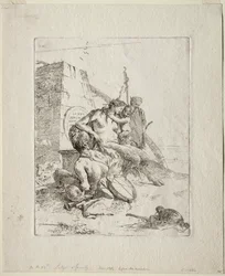 Kortet gaavme. Maleri af Gaspare Traversi (? - 1769)