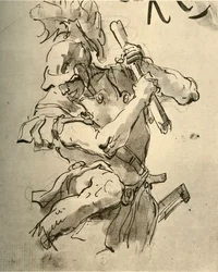 Soldat løfter armen for at slå, midten af det 18. århundrede, 1928