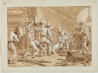 Begravelsen af Punchinello, ca. 1800