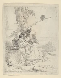 Familien til den orientalske bonde, fra Scherzi, ca. 1740.