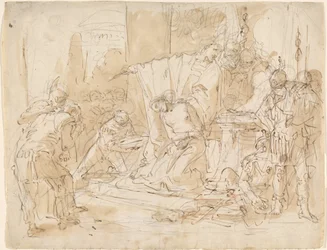 The Sacrifice of Iphigenia (recto) / Studie af en mandlig nøgen (verso)
