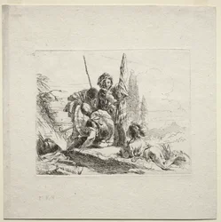 Forskellige Caprices: De tre soldater og drengen, 1785.