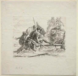 Forskellige Caprices: De to soldater og de to kvinder, 1785.