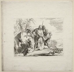 Forskellige Caprices: Den unge soldat og astrologen, 1785.