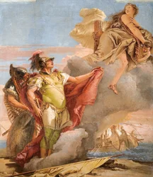 Venuss farvel til Aeneas, fra Æneidens værelse i Palazzina, 1757