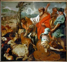 Noah og dyrene (maleri på lærred)