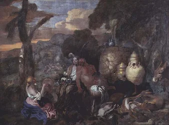 Bacchantes og en Satyr