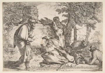 Diogenes searching for an honest man, ca. 1645-47. dani