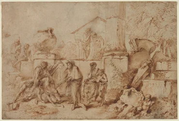 Tobit begraver de døde, 1640