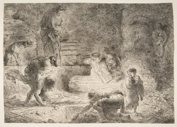 Tobit begraver de døde, ca. 1647-51.
