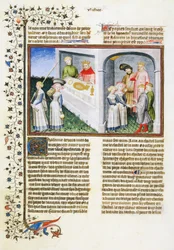 Madonna Dianora lover sig selv til Messer Ansaldo til haven; Messer Ansaldo ansætter necromancer og giver hendes have; Madonna Dianora fortæller sin mand Gilberto om sit løfte, og han tilgiver hende