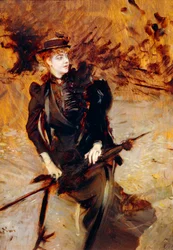Kvindelig portræt, af Giovanni Boldini (1842-1931)