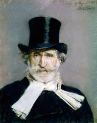 Portræt af Giuseppe Fortunino Francesco Verdi (oliemaleri)