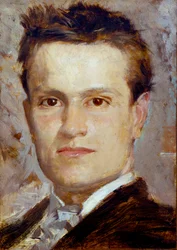 Selvportræt, ca. 1865 (olie på papir på plade)
