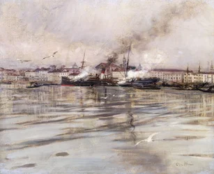Udsigt over Venedig; Udsigt over Venedig, ca. 1895