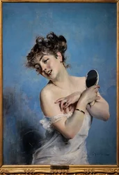 Ung kvinde i negligee