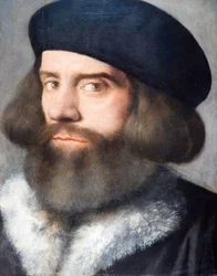 Hovedet af en skægget mand, 1537.