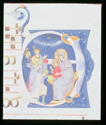 Ms 561 f.37r Historikert initial 