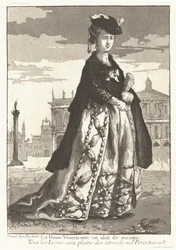 La Dame Venitienne en habit de masque (venetiansk kvinde i karnevalskjole)