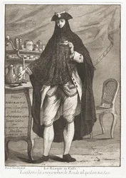 Le Masque au caffé (Den maskerede mand tager kaffe)