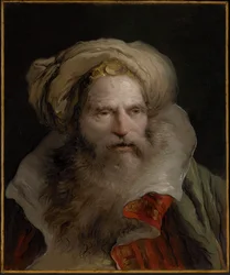 En skægget mand med turban