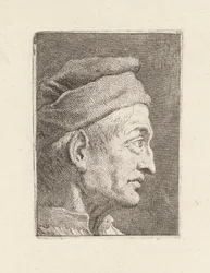 Profil af en gammel mand, fra Raccolta di Teste (Samling af hoveder)