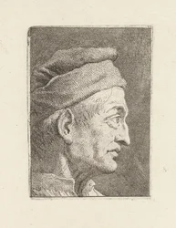 Profil af en gammel mand, fra Raccolta di Teste (Samling af hoveder)