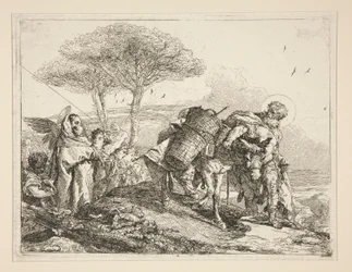 The Virgin, Holding the Child, fra serien Idee pittoresche sopra la fuga in Egitto (Flight into Egypt)