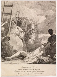 Via crucis - Station XI. Jesus er naglet til korset