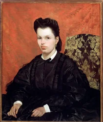 Portræt af den første kone - Maleri