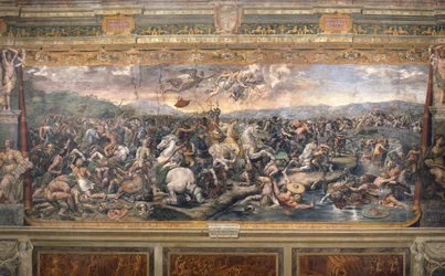 Bataille du pont Milvius - Slaget ved Milvian Bridge - Penni, Gianfrancesco (1496-1528) - 1517-1524 - Fresco - Apostolsk palads, Vatikanet