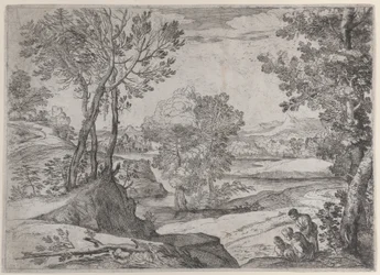 En familie ved en flod, 1643.