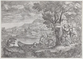 Landskab med flugten til Egypten, 1626-80., 1626-80.