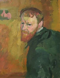 Selvportræt af Giacometti, Giovanni (1868-1933). Olie på lærred, ca. 1913, Mål: 65x50. Kunsthaus Zuerich