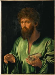 "En filosof fra antikken, ca. 1530 Poppeltræ, 79 x 57 cm Inv (maleri på poppeltræ)