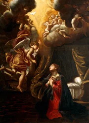 Bebudelse, af Giovanni Lanfranco (1582-1647), olie på lærred, 76x55 cm