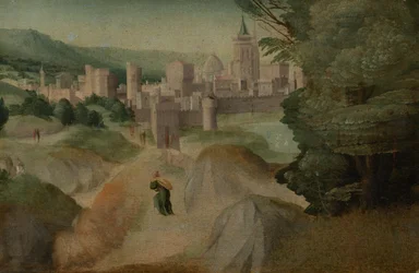 Scener fra en legende, sandsynligvis ca. 1515-1520 (olie på lærred)