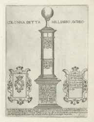 Om Golden Mile Kolonne kaldet Golden Mile (titel på objekt) Moderne og antikke monumenter og byggerier i Rom (serietitel) Ornamenti di fabriche antichi et moderni dell