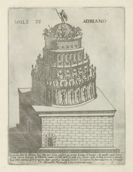 Hadrians mausoleum Mole di Adriano (titel på objekt) Moderne og antikke monumenter og bygninger i Rom (serietitel) Ornamenti di fabriche antichi et moderni dell