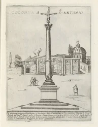 San Antonios søjle Colonna a S. Antonio (titel på objekt) Moderne og antikke monumenter og bygninger i Rom (serietitel) Ornamenti di fabriche antichi et moderni dell