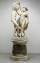 Zephyr Dancing with Flora, 1870 (marmor)