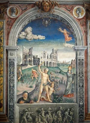 Fresco af Giovanni Maria Falconetto (1468-1535), Hall of Zodiac, Palazzo D