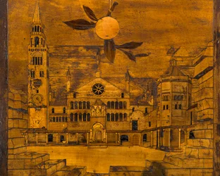 Lignaean Canonical Choir, indlagt af Giovanni Maria Platina 1484, Upper Stall, Piazza del Duomo i Cremona